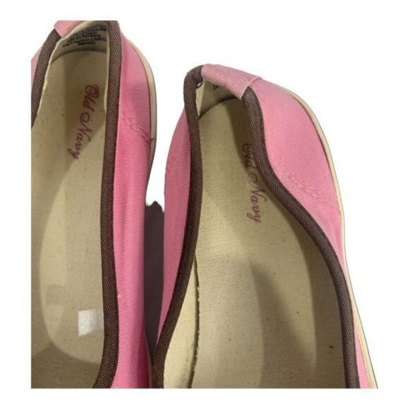 Old Navy Girls Pink Canvas Slip-On Shoes With Bow & Button Accent Size 2 - Picture 9 of 9
